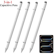 4-PACK 3-in-1 Magnetic Capacitive Stylus Pens for Capacitive Screen iPad/Samsung