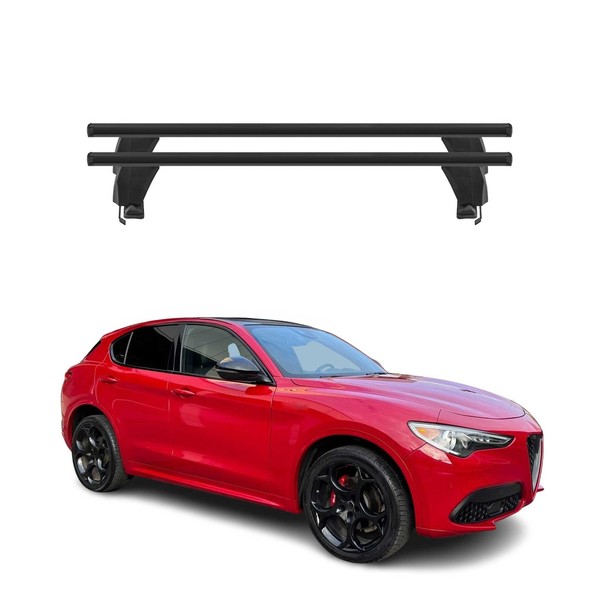 Menabo DachträGer GrundtäGer FüR Alfa Romeo Stelvio 2017-2026 50Kg Alu Schwarz-image