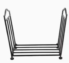 Firewood Rack, Foldable Metal Log Holder , Indoor Outdoor Wood Storage Stand