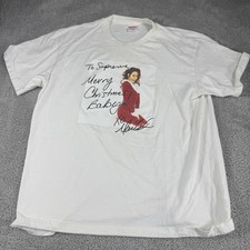Supreme Shirt Mens Medium White Merry Christmas Baby Holiday Graphic Tee USA