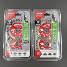 DIABLO 4-1/2 in. Turbo Rim Masonry Diamond Cut Off Blade Value Pack 2-Pack 