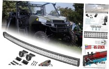52'' 300W LED Curved Light Bar Kit with Plug  Play Wiring Kit  Upper Roof