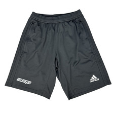 Adidas Boys Athletic ESP Shorts Small 8 Black Zip Pockets Soccer