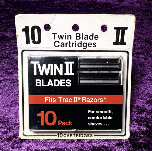 Twin II Blade Cartridges Vtg Fits Gillette Trac ll - Schick Super II ...