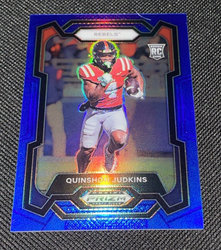 2024 Panini Prizm Draft Quinshon Judkins True Blue Prizm ROOKIE /199 Browns