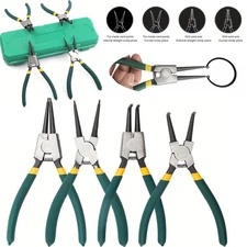 Snap Ring Pliers Set, 4PCS Heavy Duty 7 " Internal External Circlip Pliers Pouch