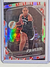 2025 PANINI WNBA PRIZM LOGO SP A'JA WILSON LAS VEGAS ACES MVP #76