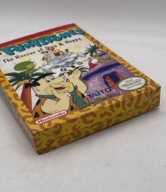 The Flintstones The Rescue of Dino & Hoppy NES Game, Case & Manual 1991 Nintendo