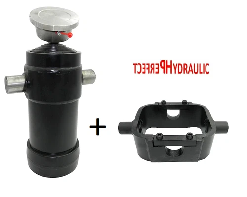 Telescopic cylinder 5-stage Tilting hydraulic 8T, stroke 1050 mm with cradle ex