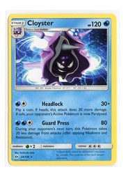 Cloyster 34/149 Rare Sun & Moon Base Set