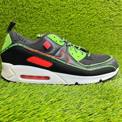 Nike Air Max 90 Mens Size 13 Black Green White Athletic Running