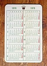 ROLEX CALENDAR 1978 Daytona 6263 6265 1680 16800 5513 1655 1665 1675 *DAMAGED*