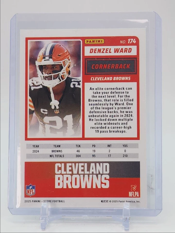 DENZEL WARD 2025 SCORE ARTIST'S PROOF CLEVELAND BROWNS #174 /35 Q1409 - Image 2 of 2