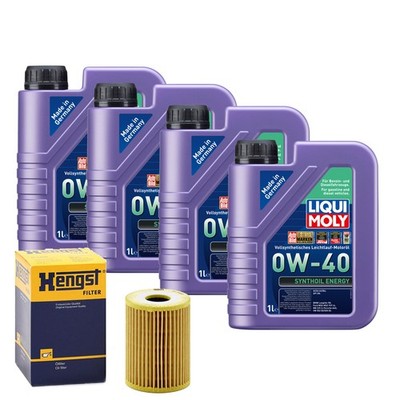 Motoröl 0W40 LIQUI MOLY Synthoil Energy 4L+HENGST Ölfilter