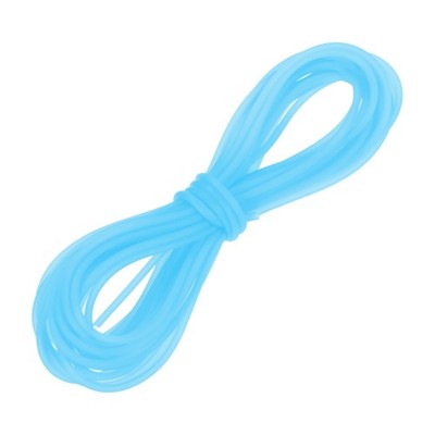 5.5 Yards 2mm Hollow Pipe Tubing Rubber Cord with 1.2mm Hole for DIY, Azure