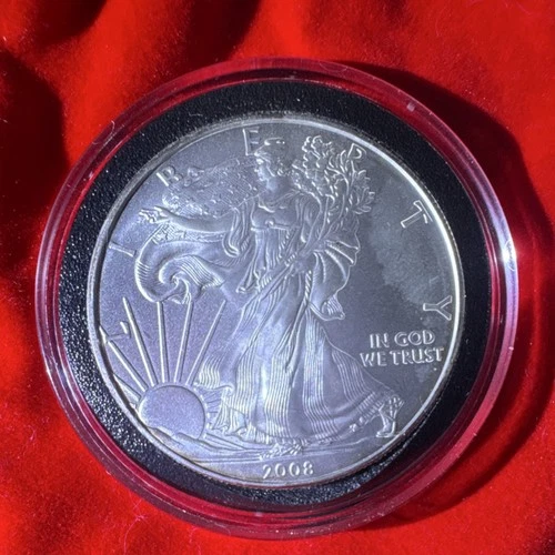 U.S. Mint American Eagle 2008 1 oz Silver 0.999 Fine Bullion Coin Uncertified