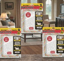 3 Pack Eye Candy Ultra-Bright Full-Page Magnifier, As Seen On TV,