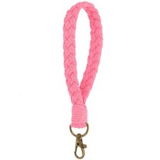 Handmade Bracelet Keychain for Travel Concerts, Dark Pink
