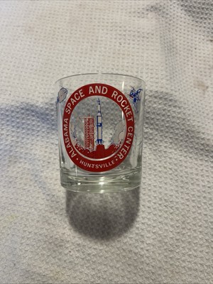 Vintage Alabama Space & Rocket Center Huntsville AL Souvenir Rocks Glass