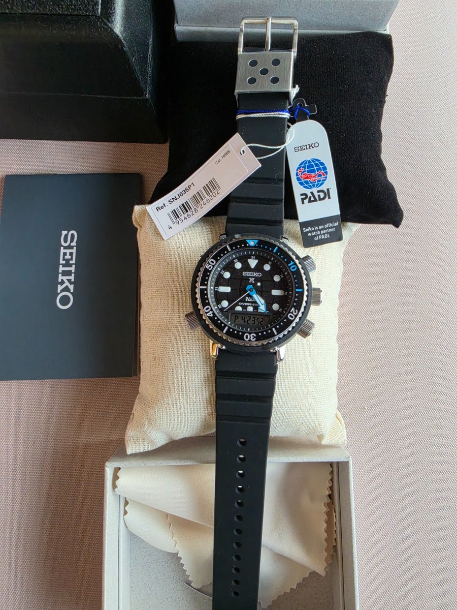 SEIKO ProspeX SNJ035P1 Solar Watch Diver ARNIE H855 Hybrid LIMITED