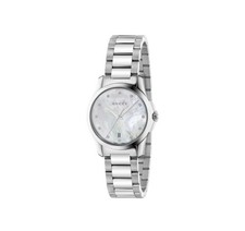 Gucci G-Timeless Ladies Mother of Pearl Silver Watch YA126542