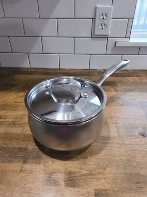 Belgique Stainless Steel 3 Quart Sauce Pan Steamer Basket And Lid