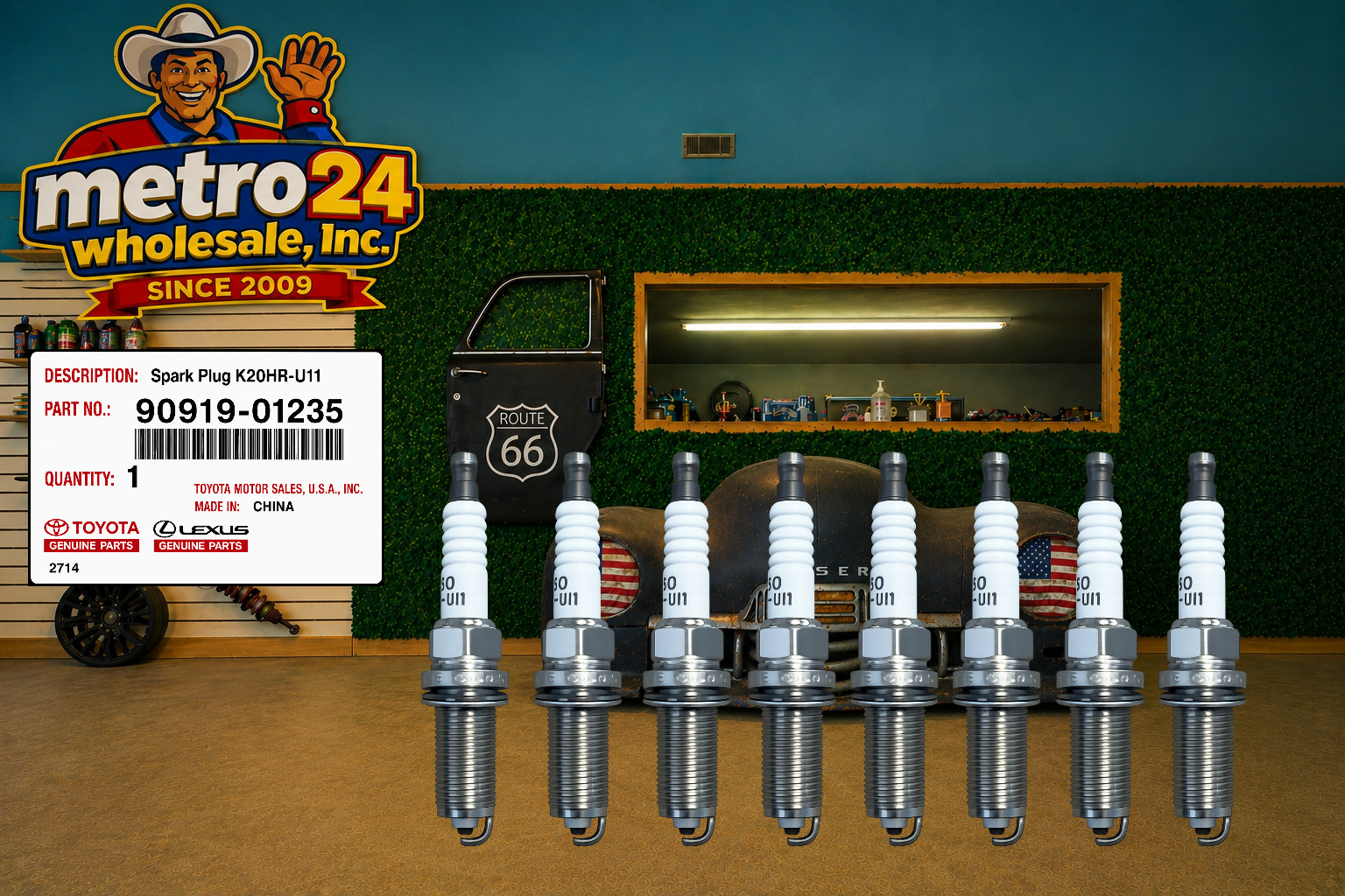 8 Genuine Toyota 03-16 Spark Plug K20HR-U11 90919-01235 same as dealer