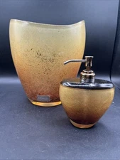 Croscill Aquarius Bath Collection Waste Basket & soap dispenser Bed Bath Beyond