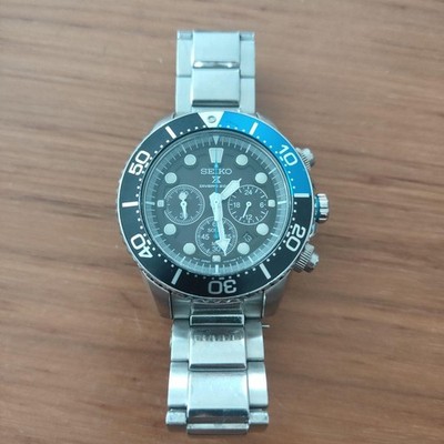 Seiko SSC781P1 Prospex Diver Chronograph Uhr 200m Solar schwarzes Zifferblatt...