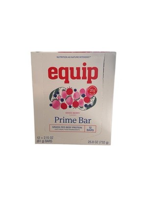 Equip Prime Bar Mixed Berry Protein Bars 12 Pack -  Ships Next Business Day!