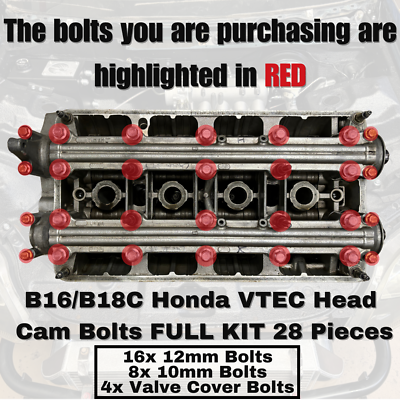パーツ R*b B16 New Honda Acura B16 B18 GSR VTEC Cylinder Head Cam Cap Bolts