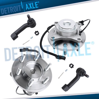 2WD Front Wheel Bearings Hubs Outer Tierods for 2011-2014 Ford F-150 Expedition