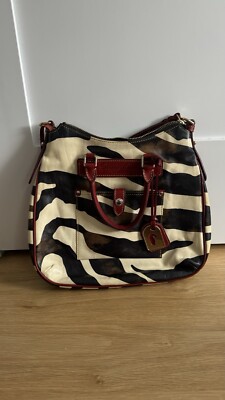 Dooney & Bourke Florentine juliette leather zebra print purse bag