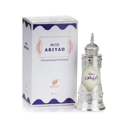 NEW Sealed Afnan Musk Abiyad Unisex Concentrated Perfume 20 ml NIB