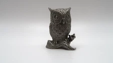 Vintage Rawcliffe Pewter Owl Figure 3.6cm