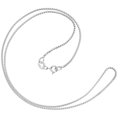 14K Solid White Gold Necklace | Box 