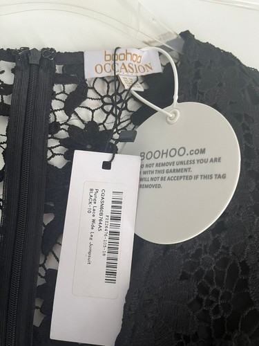 Black boohoo occasion jumpsuit Size 10 Brand new with tags - Picture 2 of 3