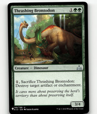 MTG Thrashing Brontodon Mystery Booster - Rivals of Ixalan 148/196 Regular...