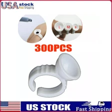 300X Pigment Rings Tattoo Ink Cup Makeup Ring Glue Holder Permanent Microblading