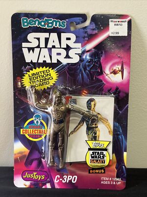 Star Wars Bend-Ems C-3PO Figure with Limited Edition Trading Card by JusToys