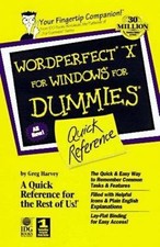 Wordperfect 8 for Windows for Dummies: Quick Reference Harvey, Greg plastic com