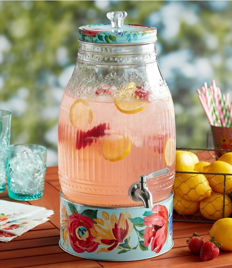 The Pioneer Woman Delaney Drink Dispenser Set with Ice Bucket | eBay