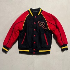 Rocawear Varsity Style Wool Felt Jacket Youth Size Small 8 Red/Black