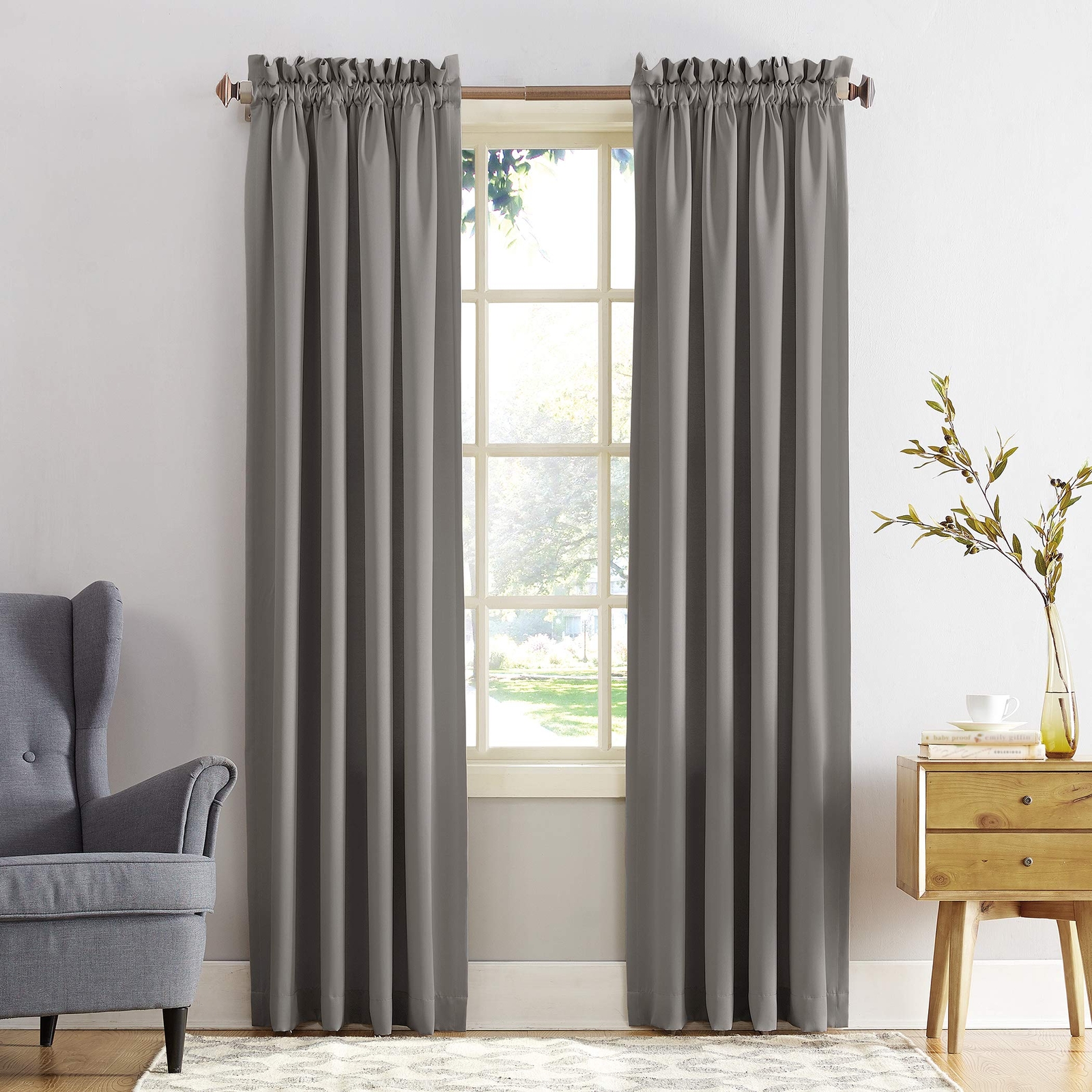 Sun Zero Barrow Energy Saving Rod Pocket Curtain Panel