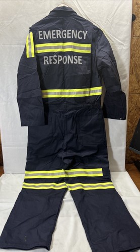 LOT DE 4 combinaisons Bulwark FR Cat2 NFPA 2112 avec garniture réfléchissante GRAND 12 ATPV NEUF - Photo 2/11