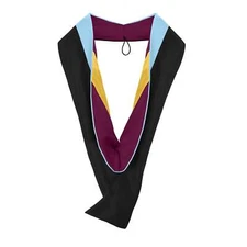 Endea Graduation Masters Hood For Education - Light Blue/Maroon/Gold