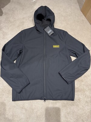 Barbour International Coldwell Black Softshell Jacket Size Medium Brand New  UK