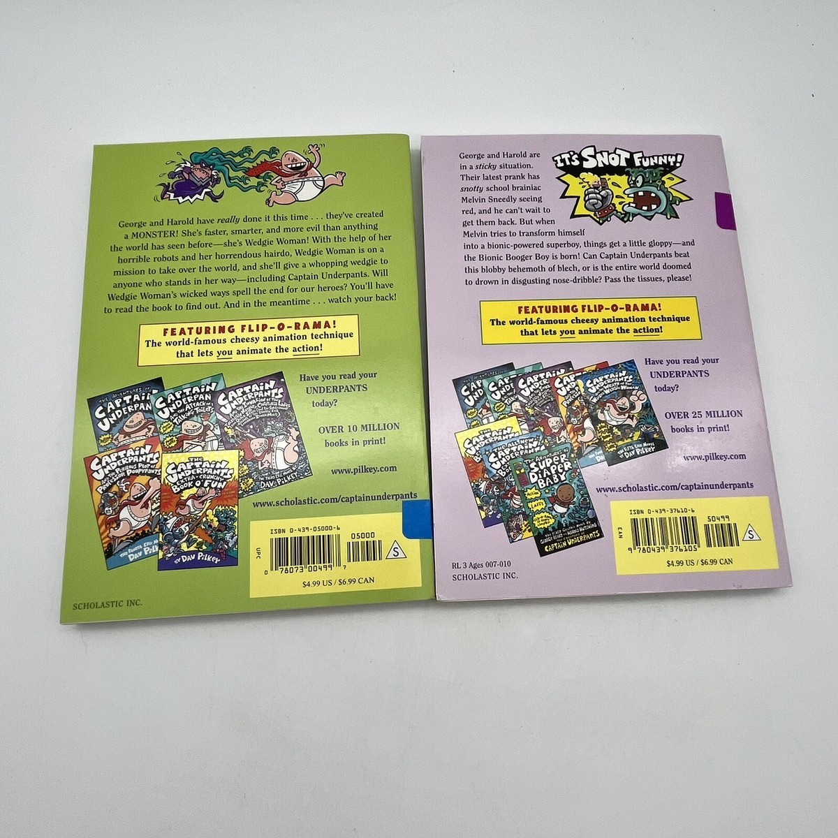 Lot of 12 Captain Underpants Books PB 1-8 Super Baby