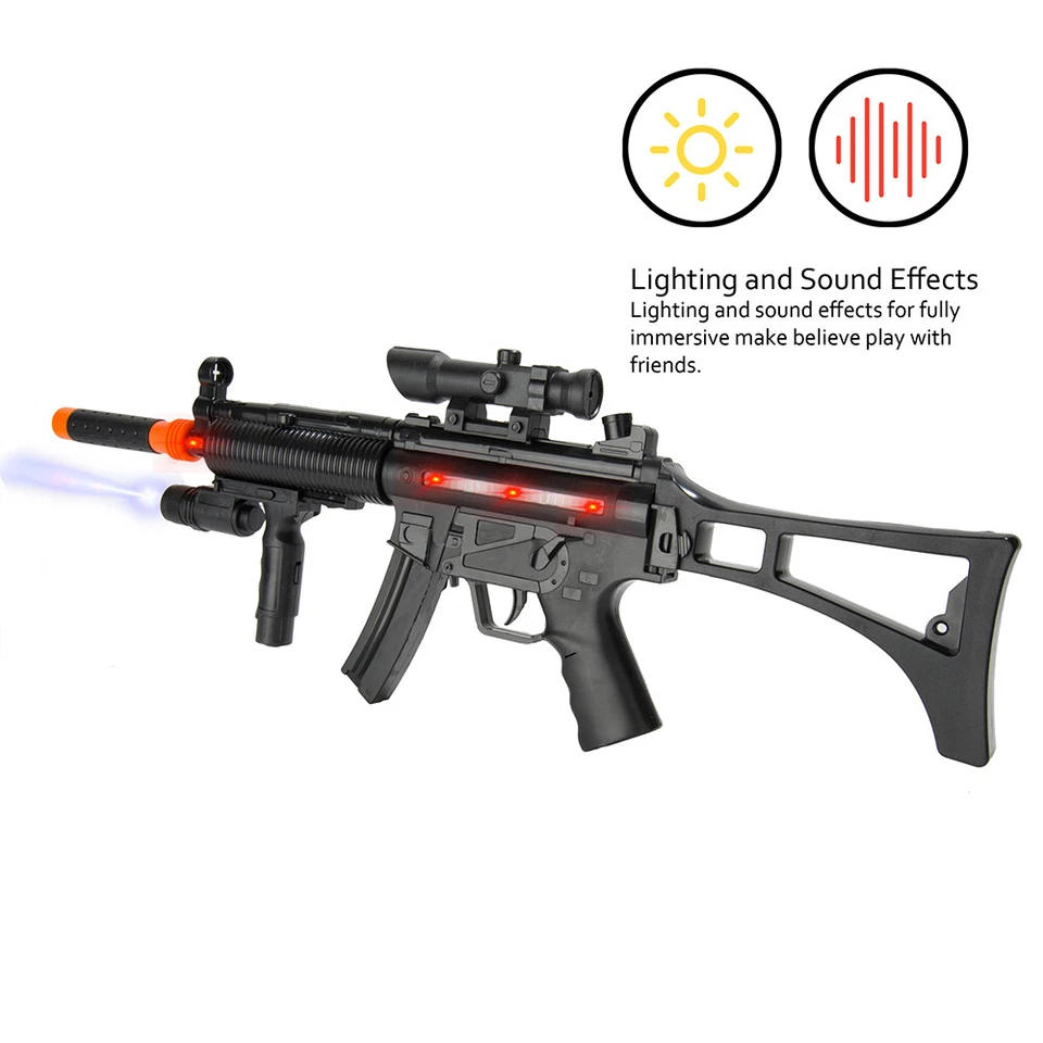 28" Super Army Force Ametralladora Rifle de Combate Niños Juguete con Luz y Vibración Foto 2 de 4