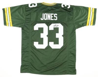 Aaron Jones Green Bay Packers Fanatics Authentic Autographed 16 x 20 Green Jer